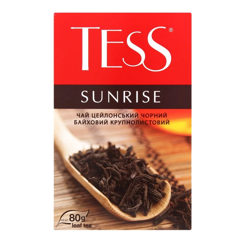 Чай листовой черный Sunrise Tess, 80 г
