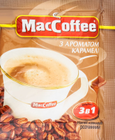 Кофейный напиток 3в1 со вкусом карамели MacCoffee, 18 г