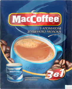 Кофейный напиток 3в1 со вкусом сгущенного молока MacCoffee, 18 г