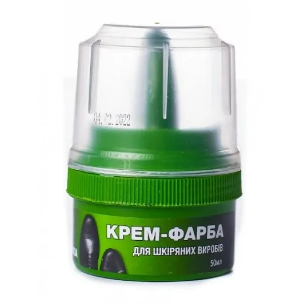 Крем-Краска для обуви 50 мл стаканчик с аппликатором чёрная Blyskavka, шт