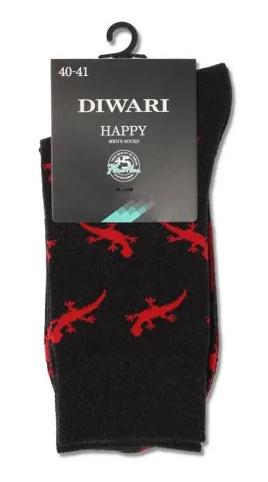 Носки мужские DW Happy черный, р.25