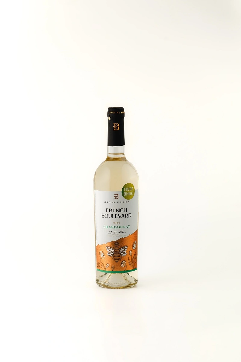 Вино белое сухое Chardonnay Special Edition Французький бульвар, 0.75 л