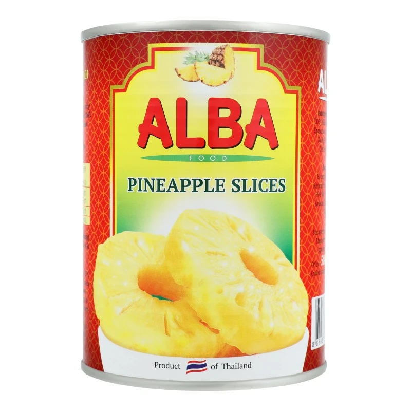 Консервированные ананасы кольца Alba food, 580 г