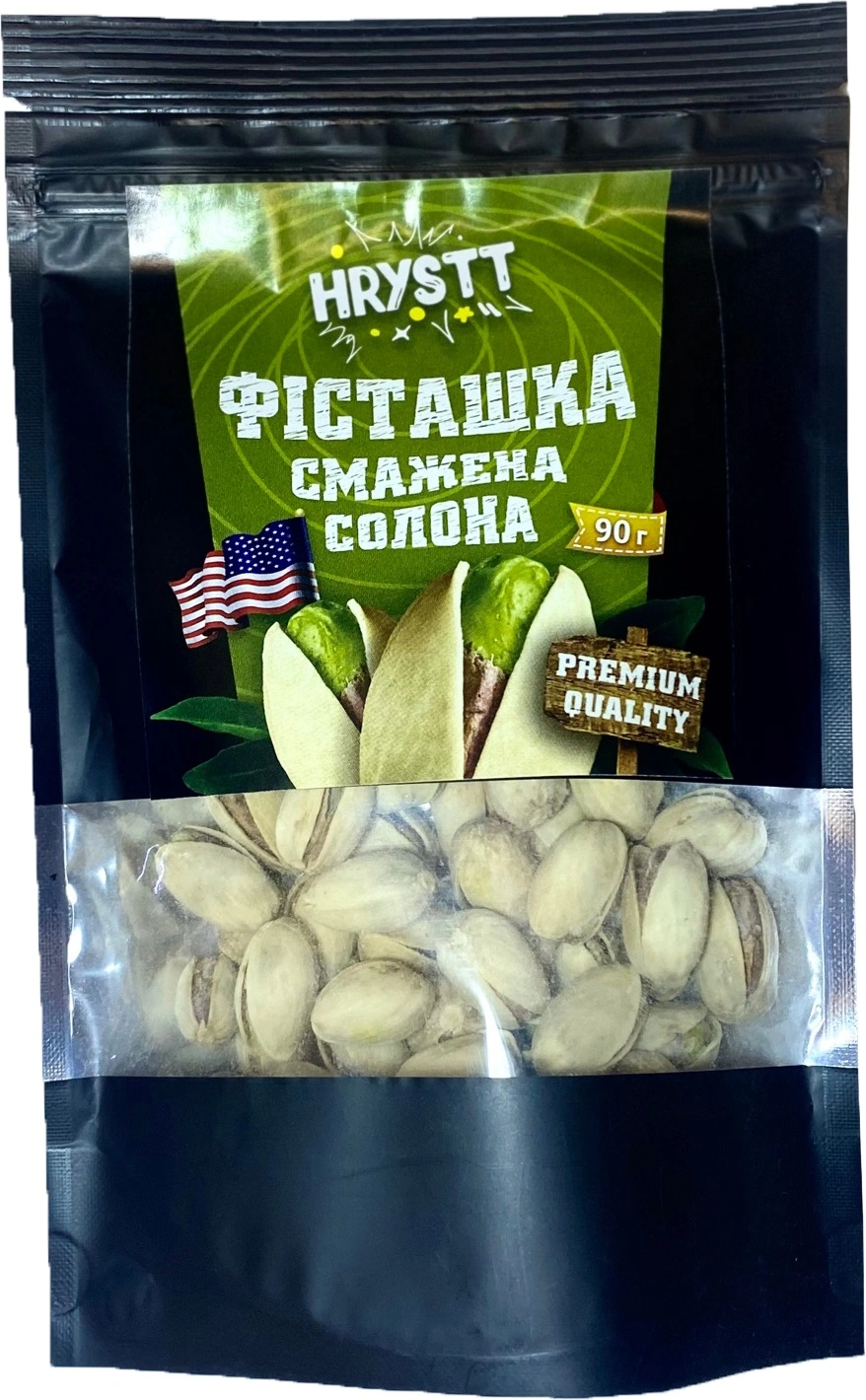 Фісташка жареный солений HRYSTT, 90г