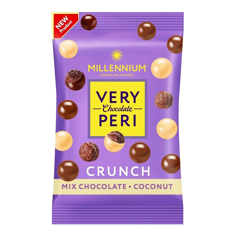 Драже в молочном и белом шоколаде Crunch Very Peri, 80 г