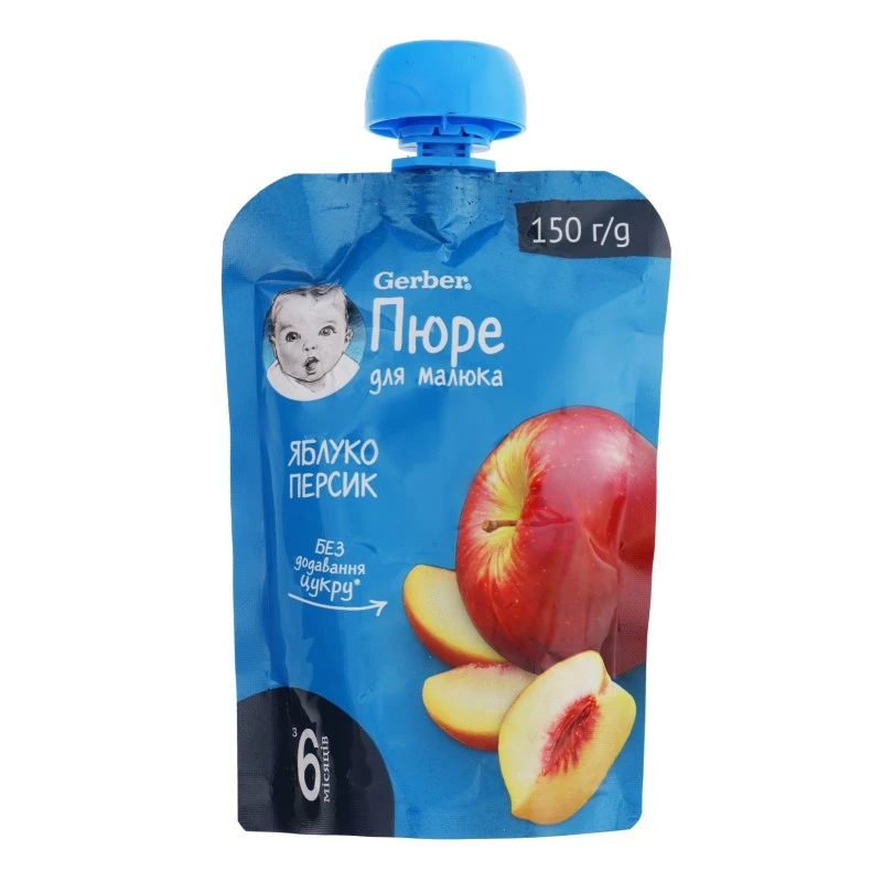 Пюре яблоко-персик Gerber, 150 г
