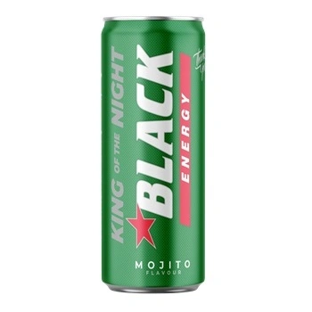 Напиток энергетический б/а сильногазированный ж/б Drink Mojito Black Energy, 0.25 л
