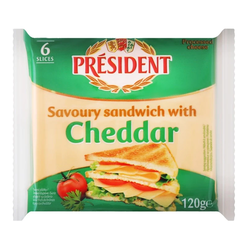 Сыр плавленый чеддер Президент, 200 г