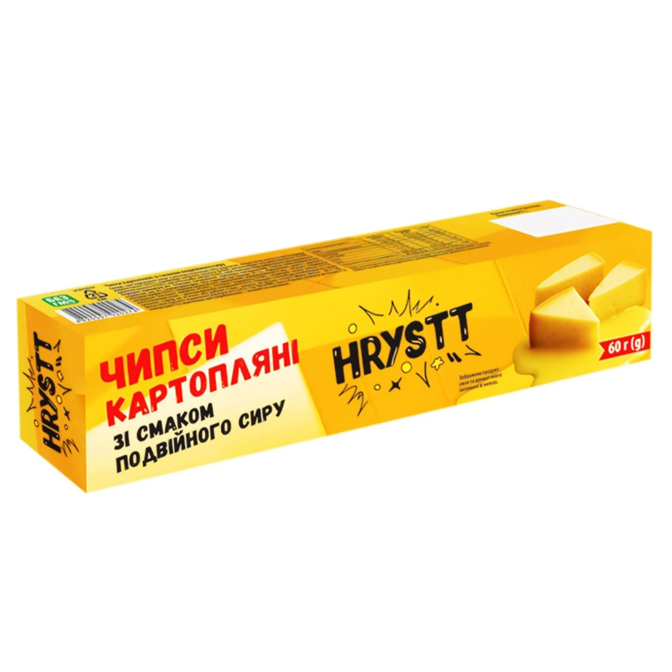 Чипсы картофельные со вкусом двойного сыра Hrystt, 60 г