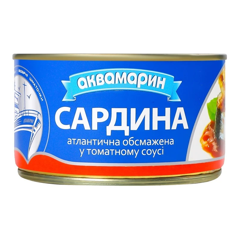 Консервированные сардины в томатном соусе Аквамарин, 230 г