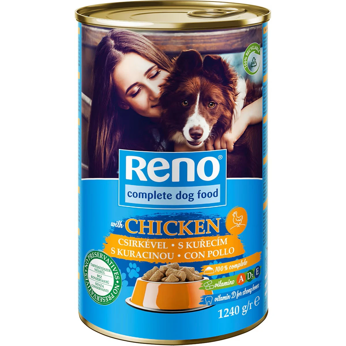 Корм для собак с птицей Reno, 1.24 кг