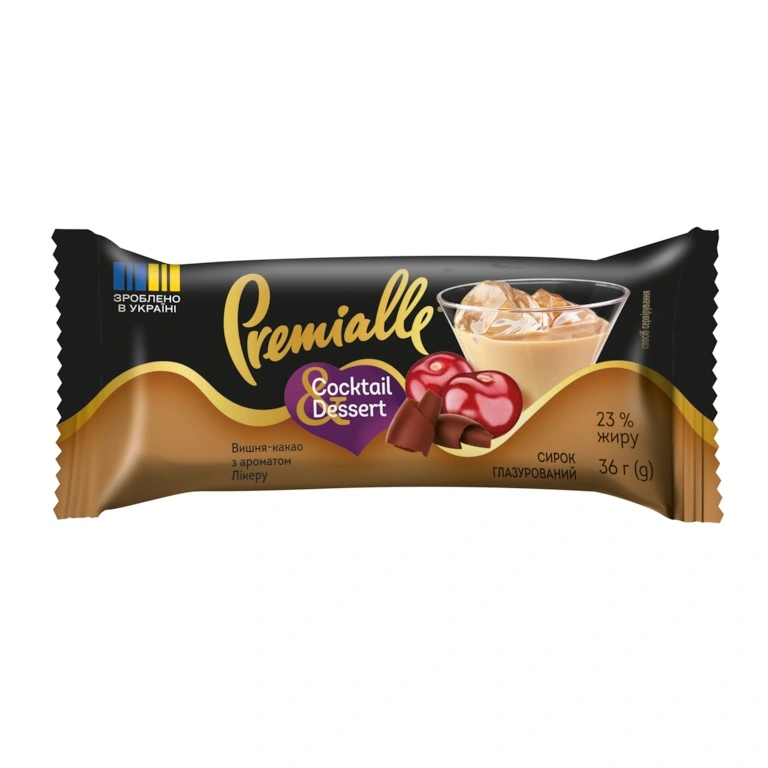 Сырок глазированный 23% бейлис вишня-какао Premialle, 36г