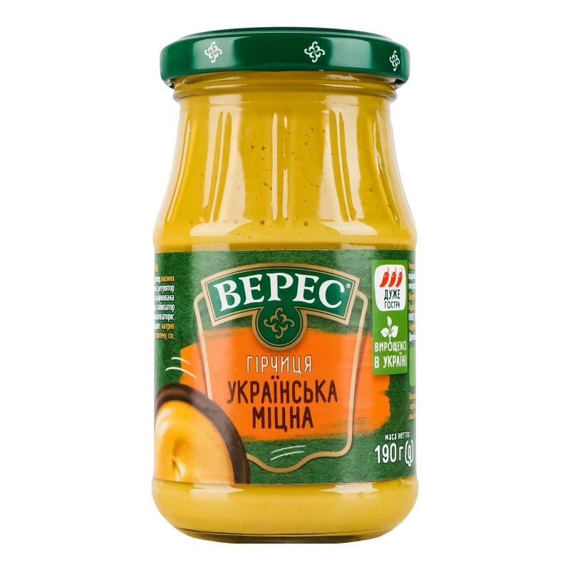 Горчица Украинская крепкая Верес, 190 г