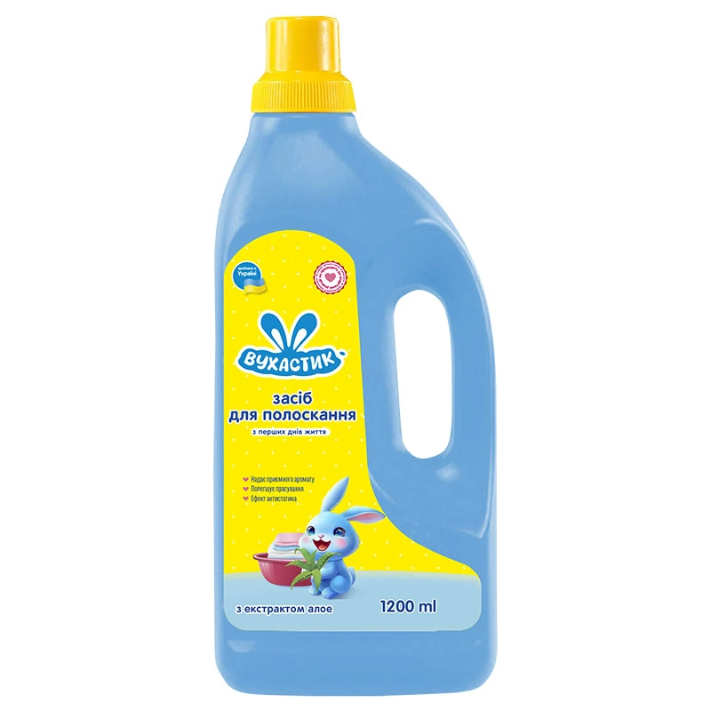 Кондиционер для детского белья Алоэ Вера Вухастик, 1.2 л