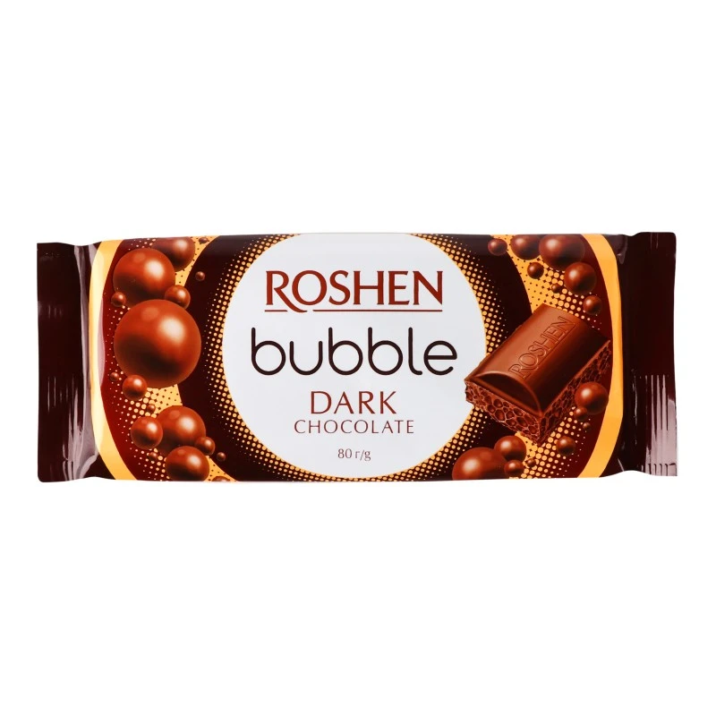 Шоколад пористый Dark Bubble Roshen, 80 г