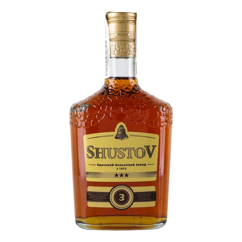 Напиток спиртной 3 звезды Золотая коллекция Shustoff, 0.5 л
