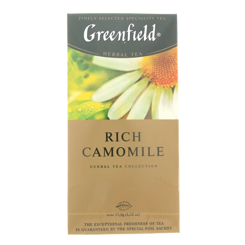 Чай пакетированный травяной Rich Camomile Greenfield, 25 шт/уп.