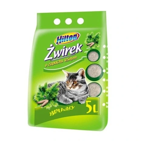 Гигиенический наполнитель бентонитовый с ароматом леса Hilton, 5 л