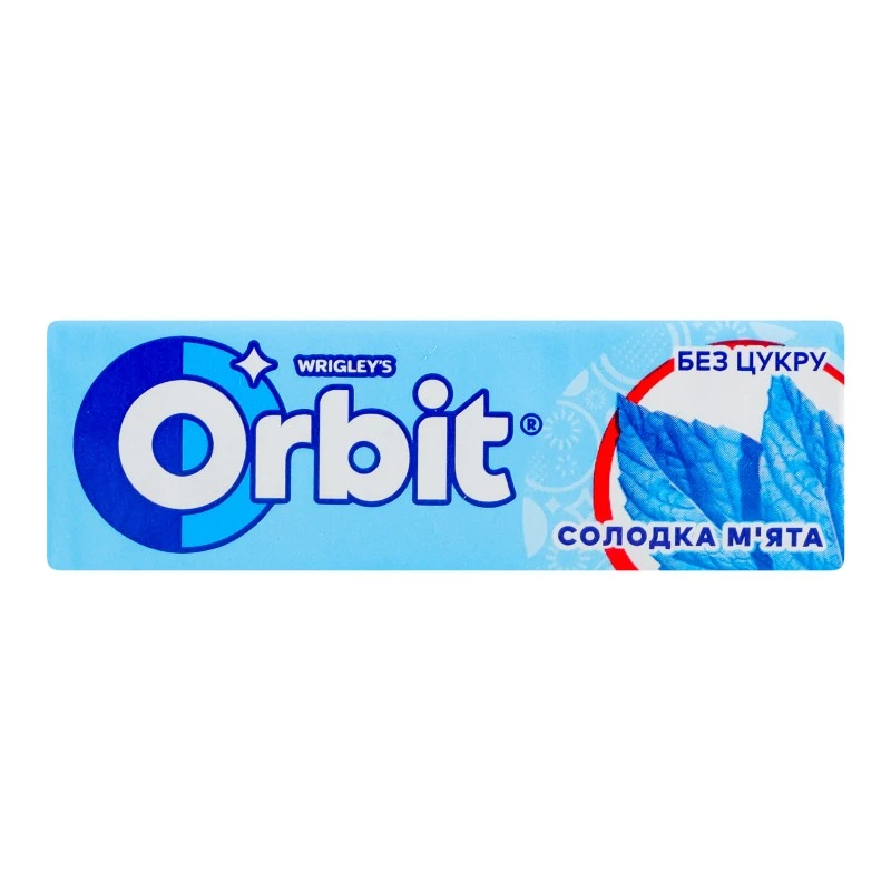 Резинка жевательная без сахара Сладкая мята Orbit, 14г
