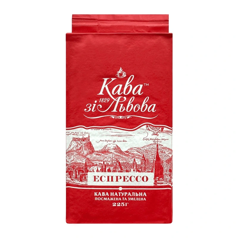 Кофе молотый Эспрессо Кава зі Львова, 225 г