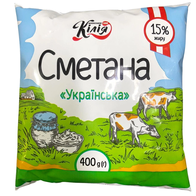 Сметана 15% Украинская, 400 г