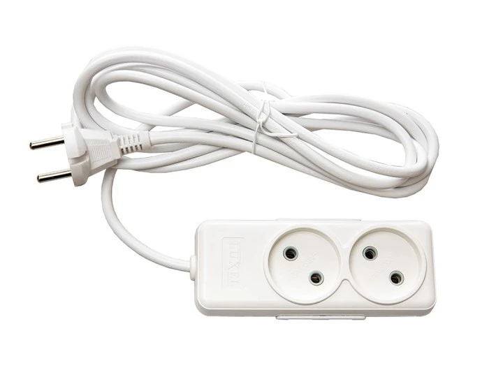 Удлинитель на 2 разъема 2м Aura Luxel, шт