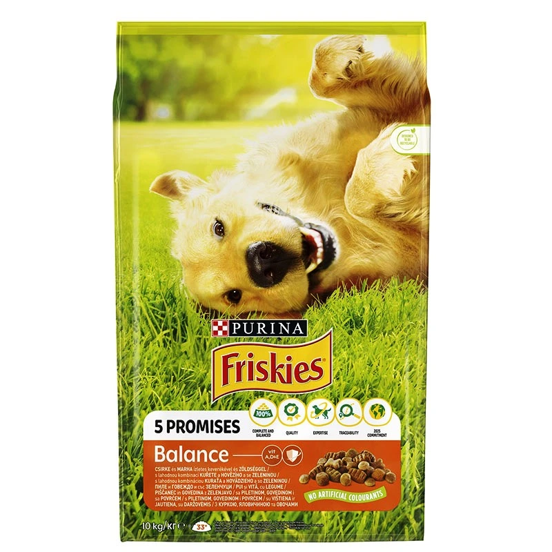 Корм сухой для собак с курицей и овощами Friskies