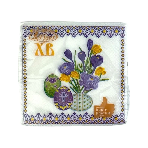 Салфетка столовая 33*33см Пасхальная вышивка La Fleu, 16шт