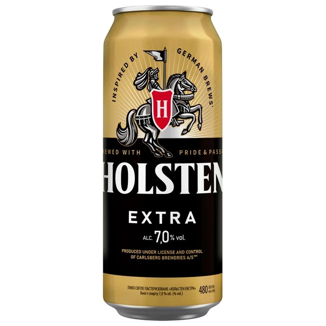 Пиво светлое Extra ж/б Holsten, 0.48 л