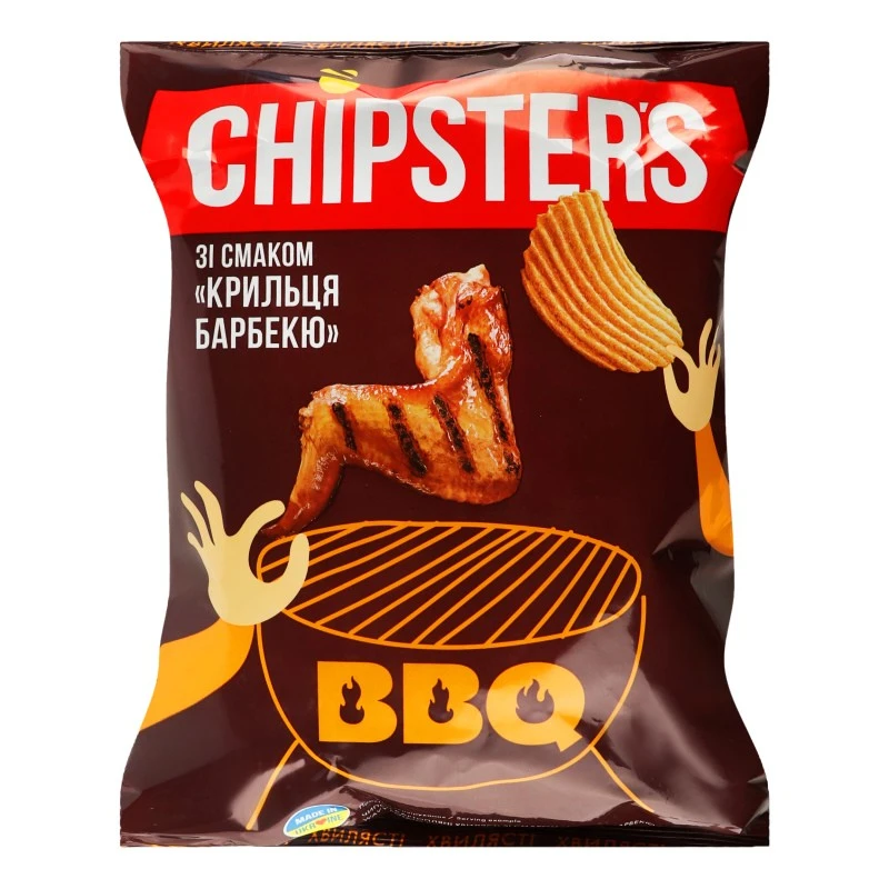 Чипсы волнистые крылышки барбекю Chipster&#039;s, 120 г