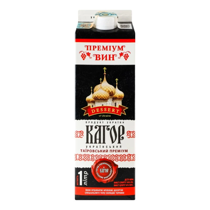 Вино красное сладкое Кагор Украинский Таировский Премиум Премиум Вин, 1 л