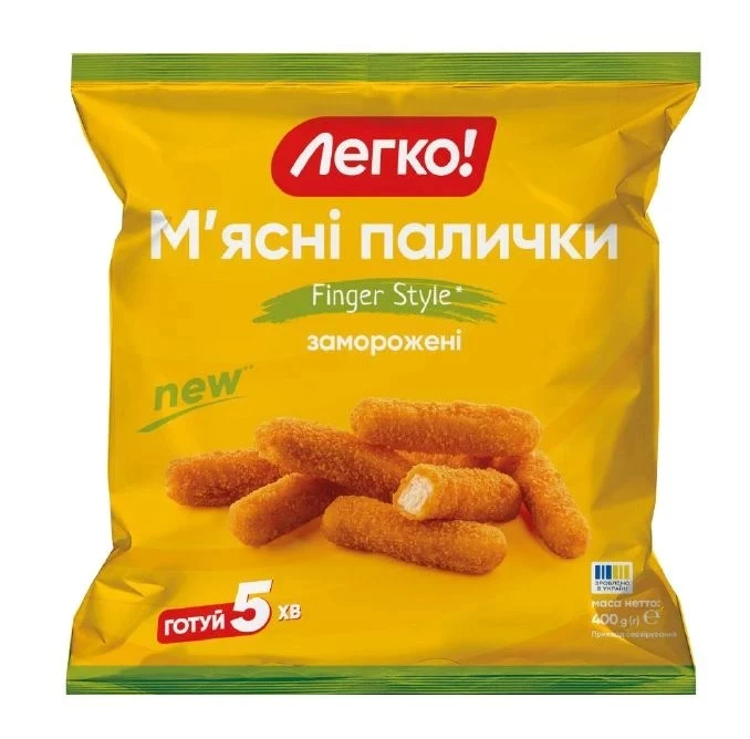 Палочки мясные замороженные Finger style Легко! м/у 400г