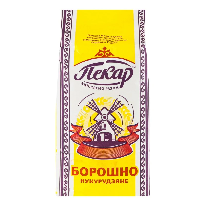 Мука кукурузная Пекарь, 1 кг