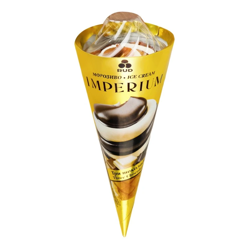 Мороженое рожок 3 шоколада Импреза Рудь, 100 г