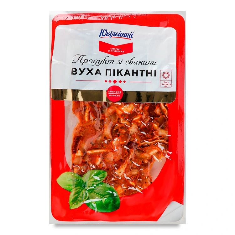 Уши свиные Пикантные варено-копченые Юбилейный, 100 г