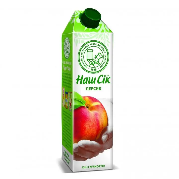 Сок Яблоко-Персик Наш Сок, 0.95 л