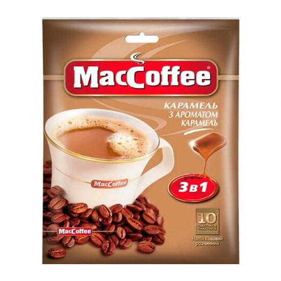 Напиток кофейный растворимый 3в1 Карамель MacCoffee, 18 г