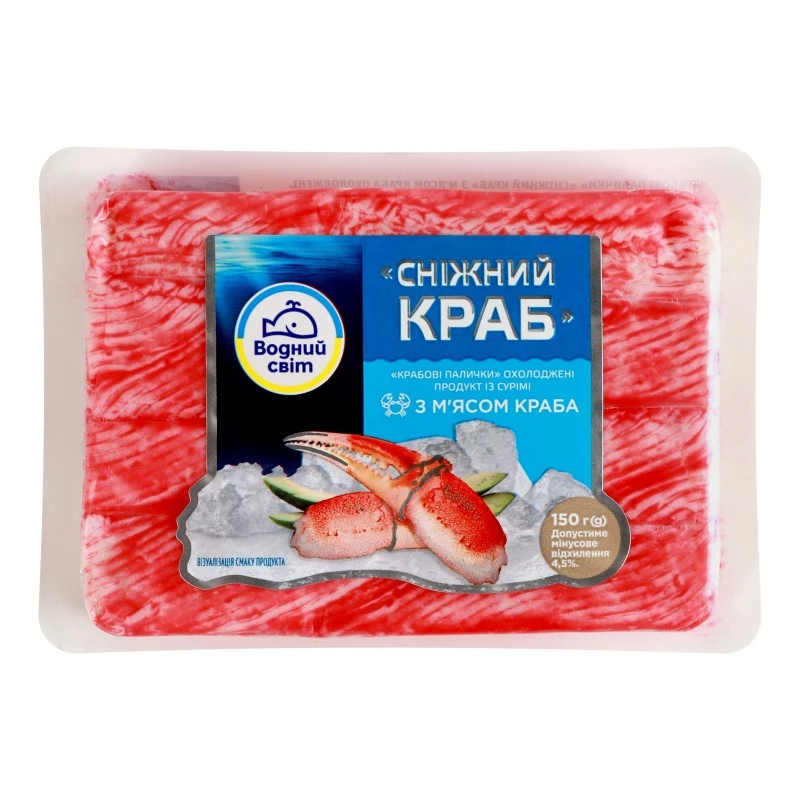 Крабовые палочки охлажденные Снежный краб Водный мир, 150 г