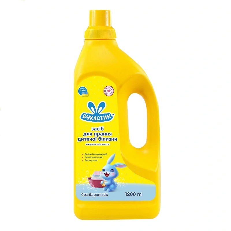 Гель для стирки детского белья Вухастик, 1.2 л