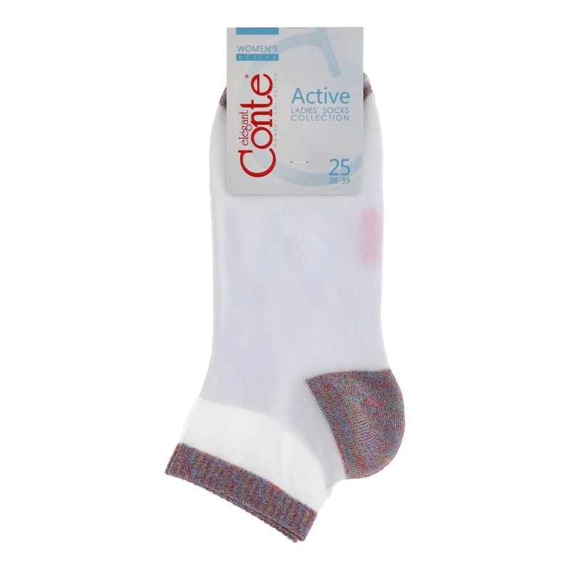Носки женские Active короткие белые 207, р.25