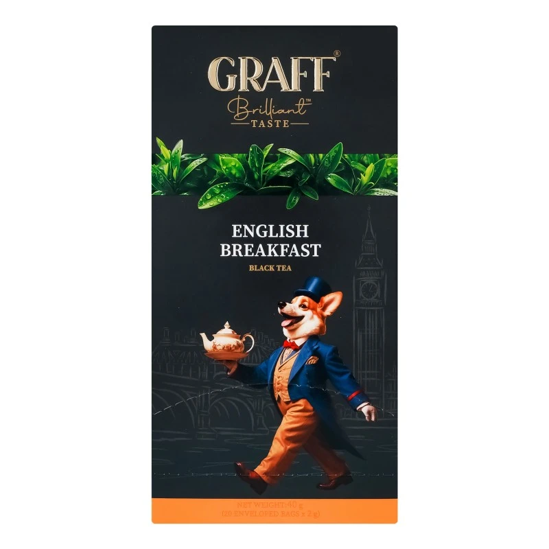 Чай пакетированный черный English Breakfast Graff, 20 шт/уп.