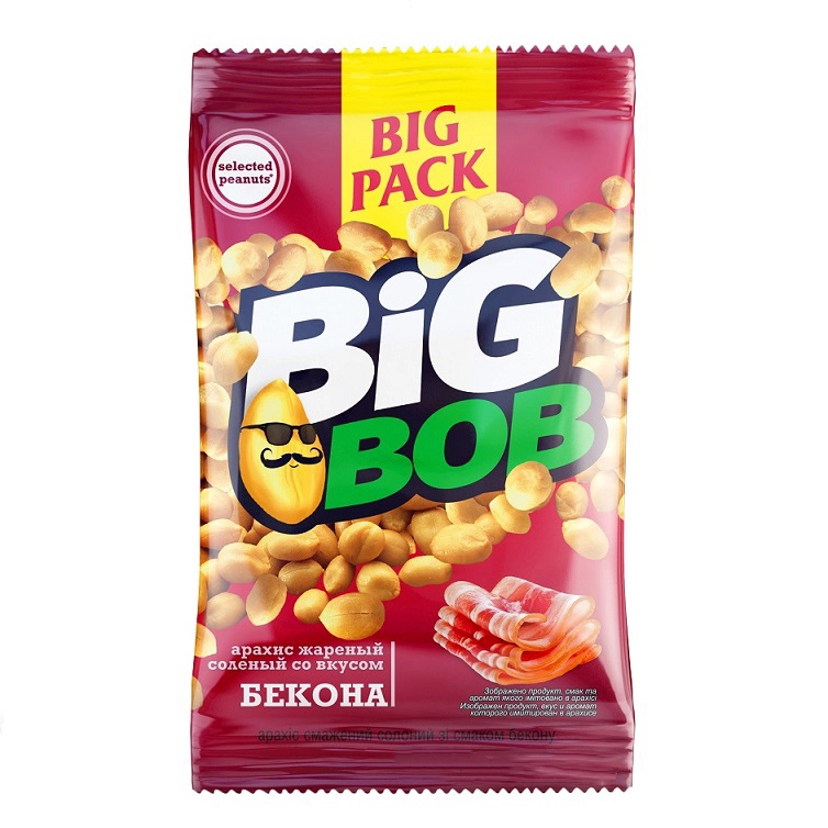 Арахис жареный со вкусом бекона Биг Боб, 130 г