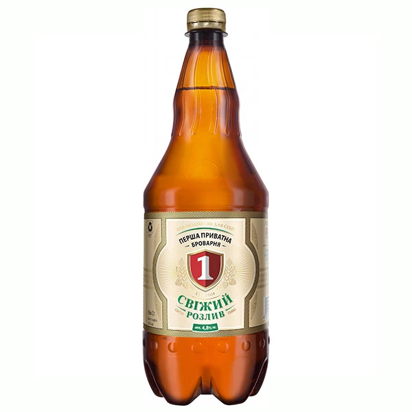 Пиво светлое Свежий розлив, 1.2 л