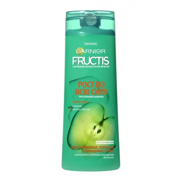 Шампунь для ослабленных и склонных к выпадению волос Garnier Fructis, 400 мл