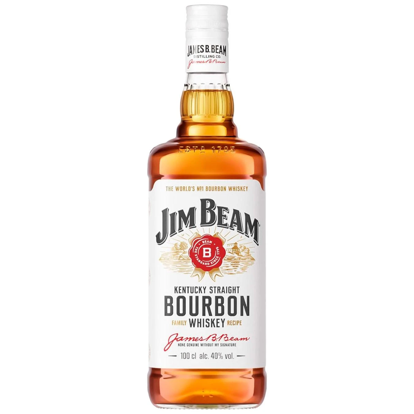 Виски White Bourbon Jim Beam, 1 л
