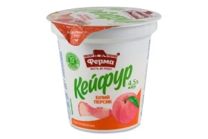 Кейфур 4,5% белый персик Ферма, 250 г