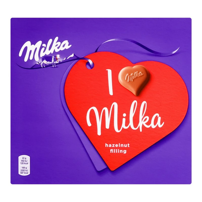Конфеты в молочном шоколаде с ореховой начинкой Milka, 110 г