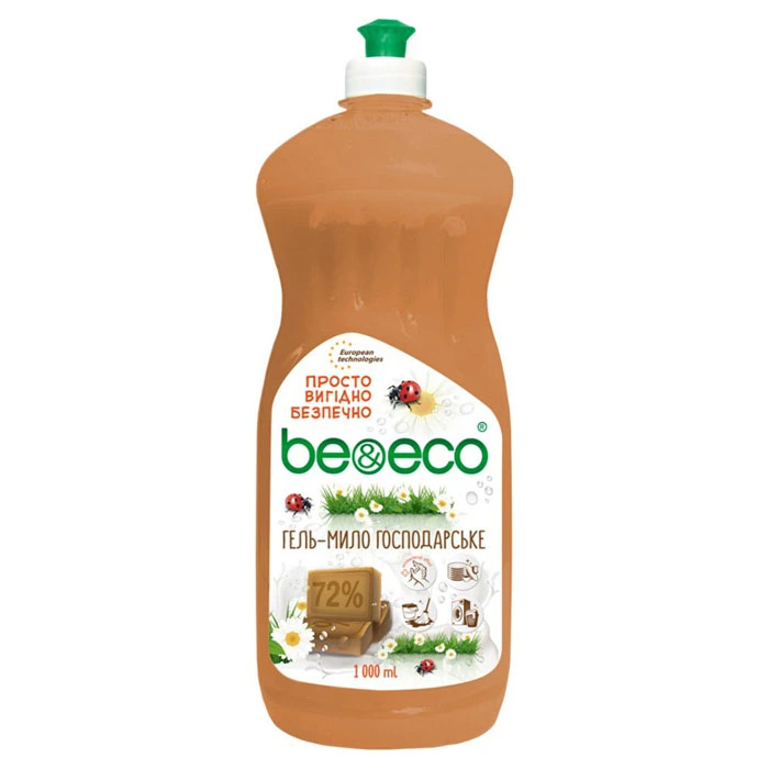 Мило гель хозяйственное Be&amp;Eco, 1 л