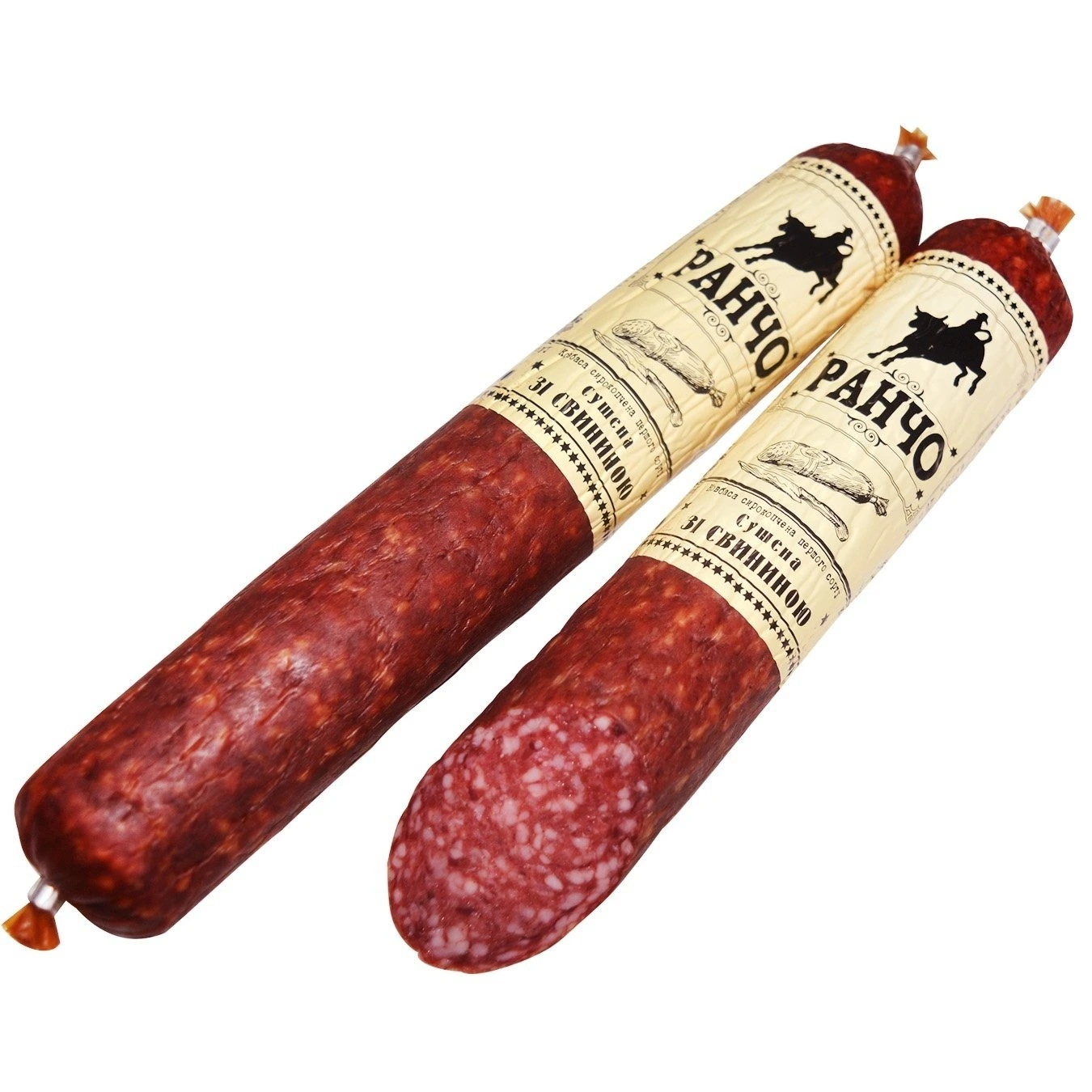 Колбаса сырокопченая 1/с свиная Ранчо