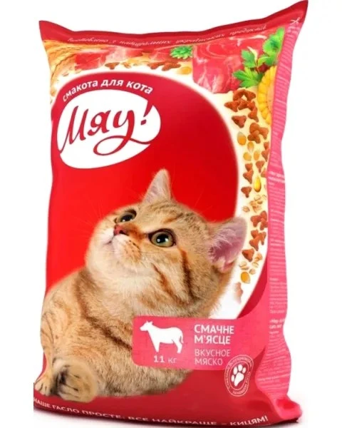 Корм сухой для котов Вкусное мясо